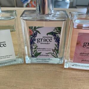 Lot Of 3 Perfume Philosophy Pure Grace, Amazing Grace Lavender, Amazing Magnolia